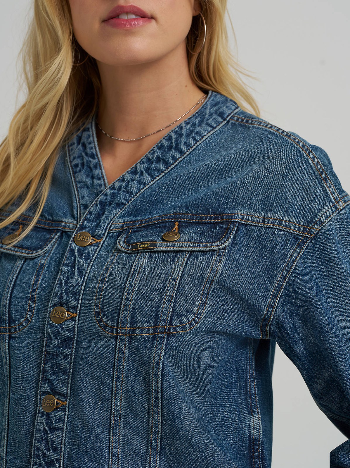 Women's Denim Cardigan Jacket - view 3