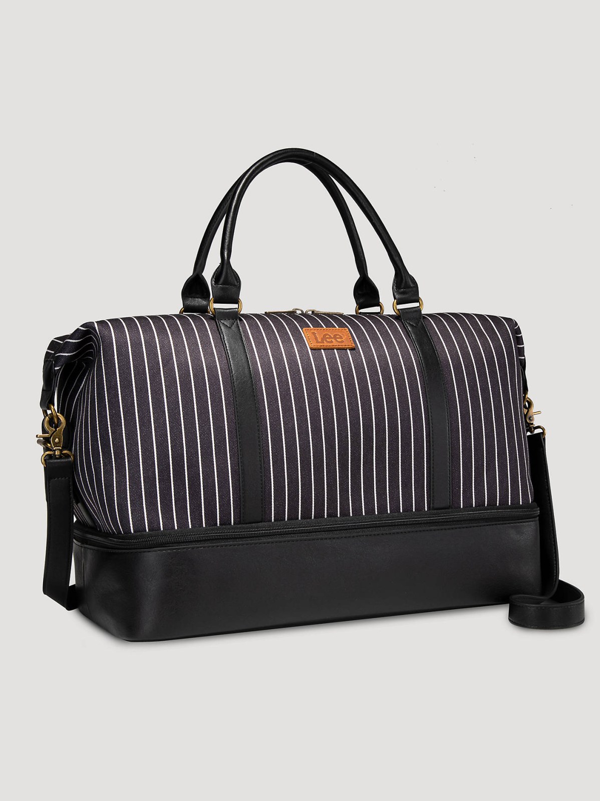Women's Striped Denim Duffle Bag - view 3