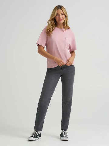 Women's Solid Logo Pocket Tee