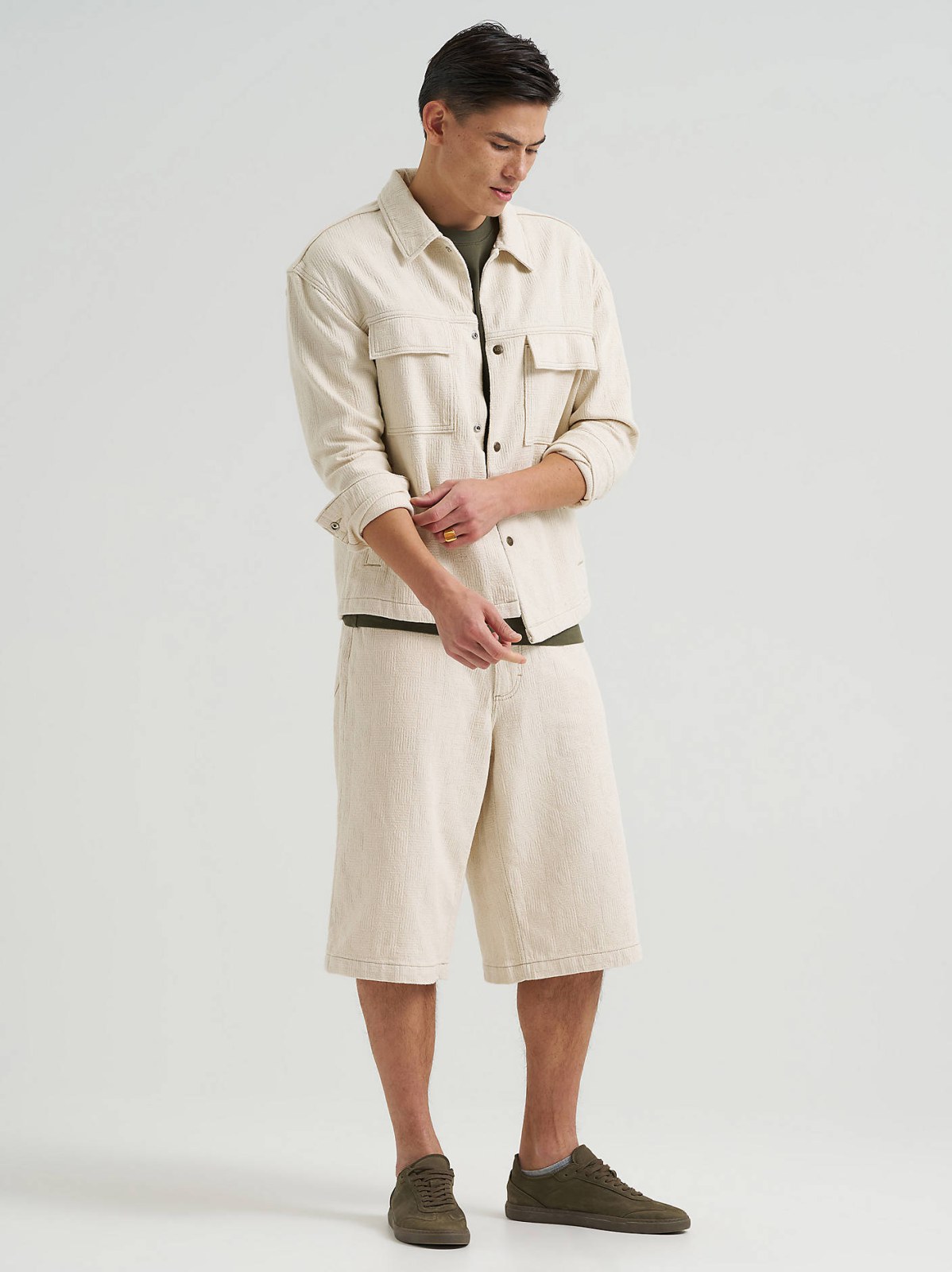 Men's Loose Jacquard Drawstring Jort - view 9
