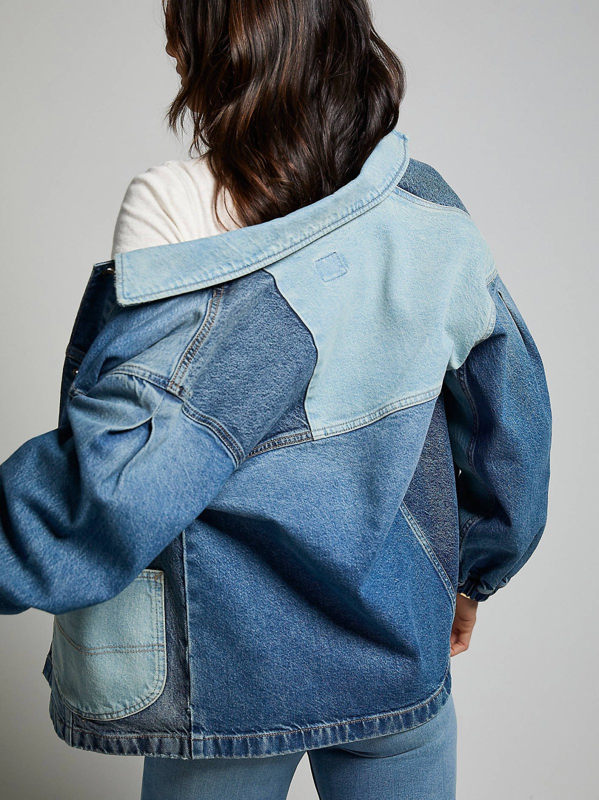 Women's Patched Denim Chore Jacket