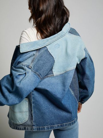 Women's Patched Denim Chore Jacket