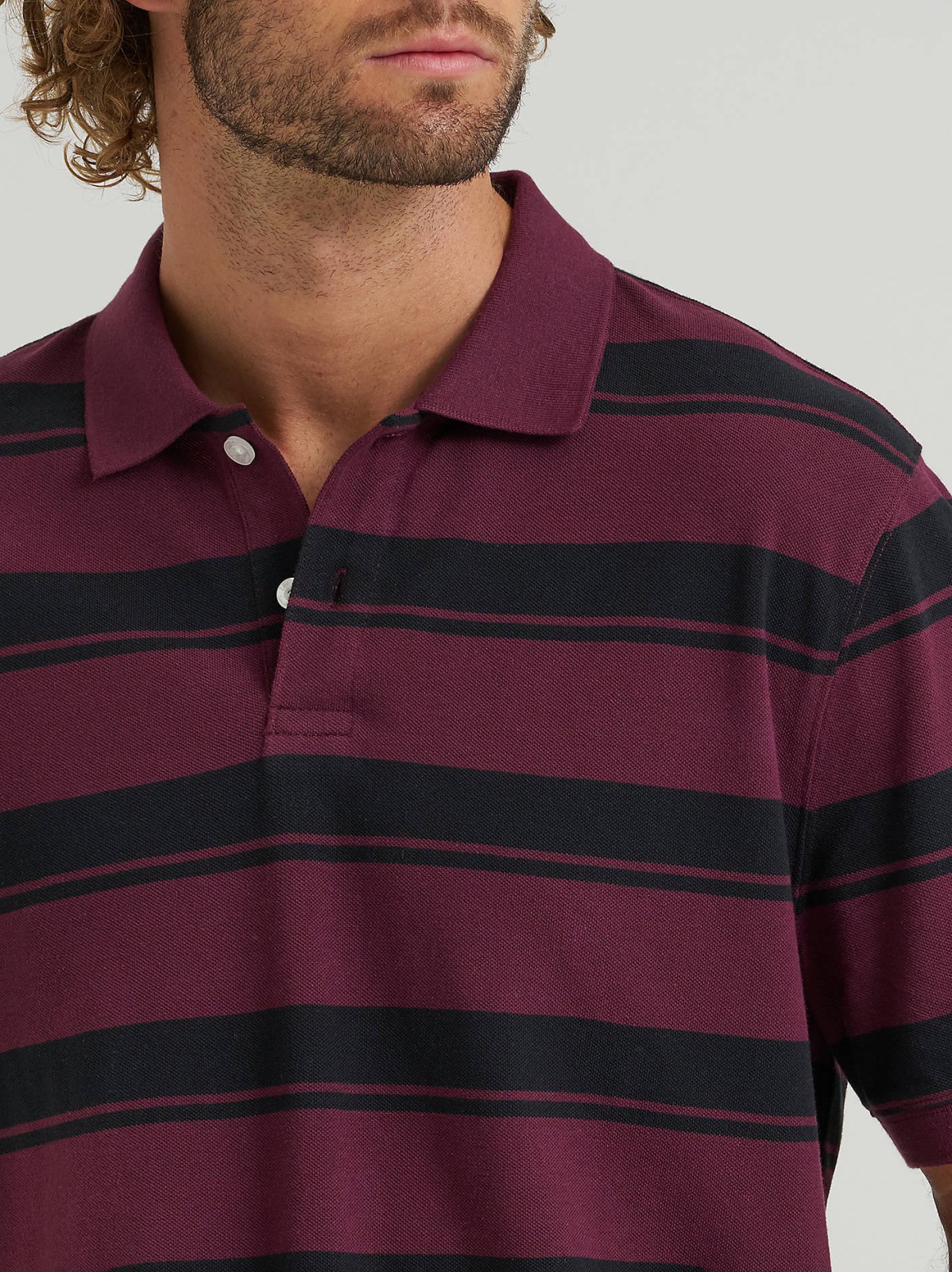 Men's Stripe Mini Pique Polo Shirt - view 3