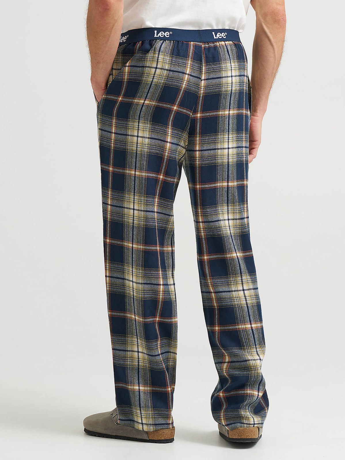 Men's Plaid Lounge Pant with Logo Waistband - view 3