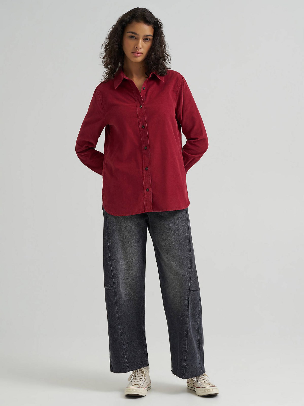 Women's Classic Button Down Corduroy Shirt - view 6