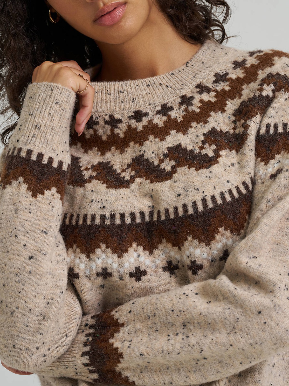 Women's Wool Blend Fair Isle Sweater - view 4