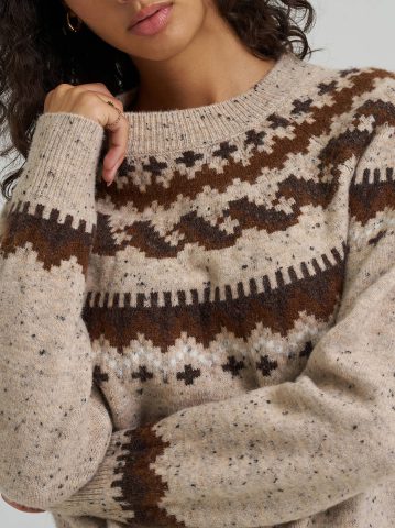Women's Wool Blend Fair Isle Sweater