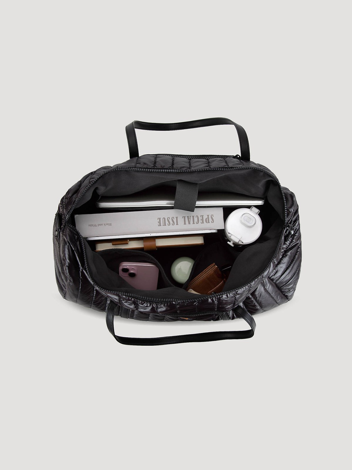 Women's Quilted Puffer Duffle Bag - view 4