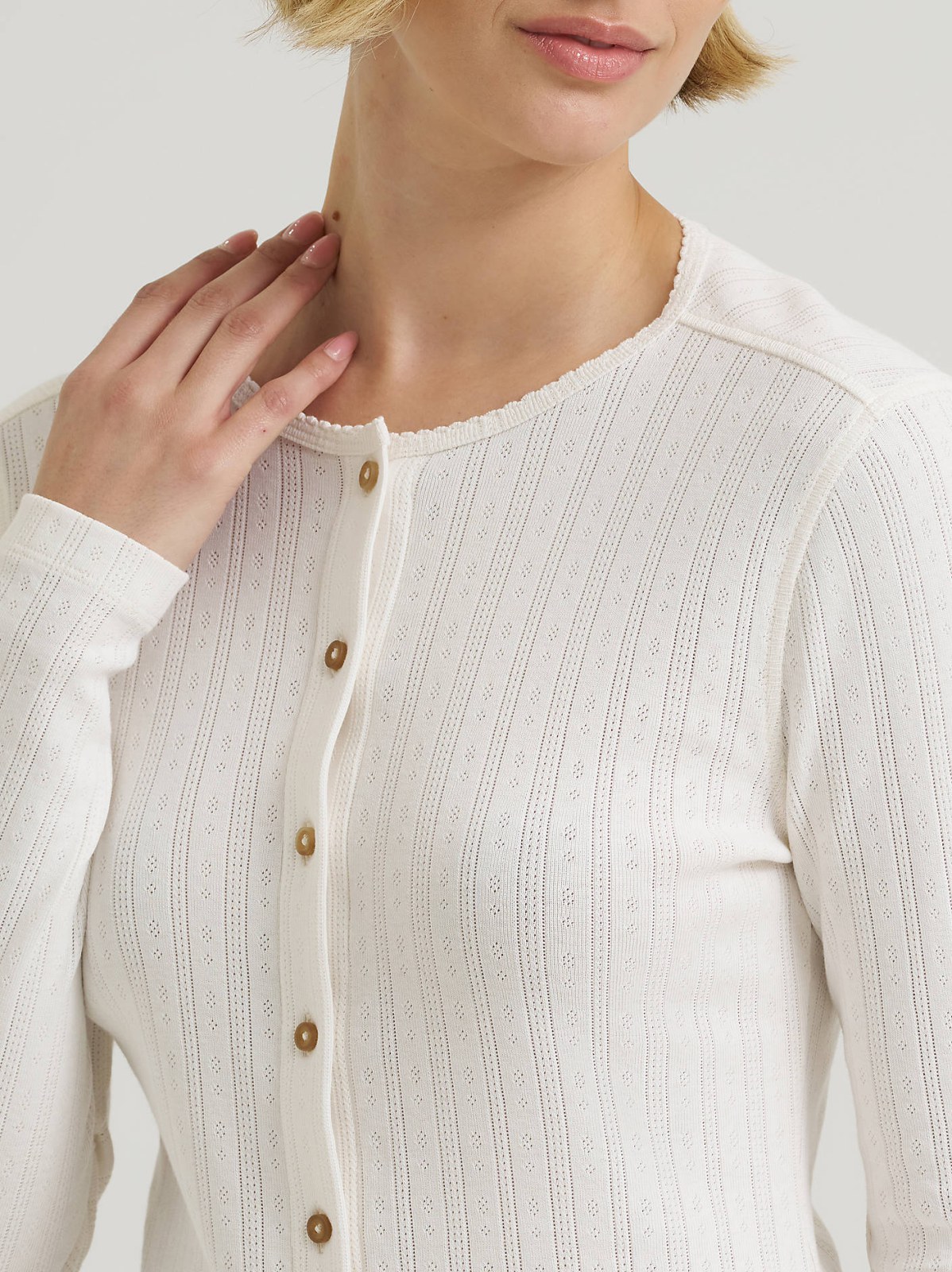 Women's Pointelle Cardigan Sweater - view 5
