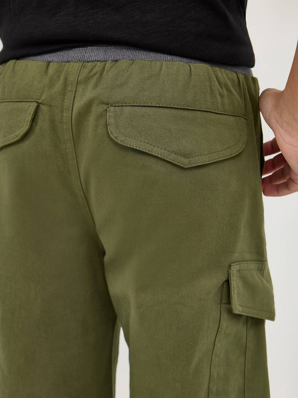 Boy's Rib Stretch Pull On Cargo Short - view 5