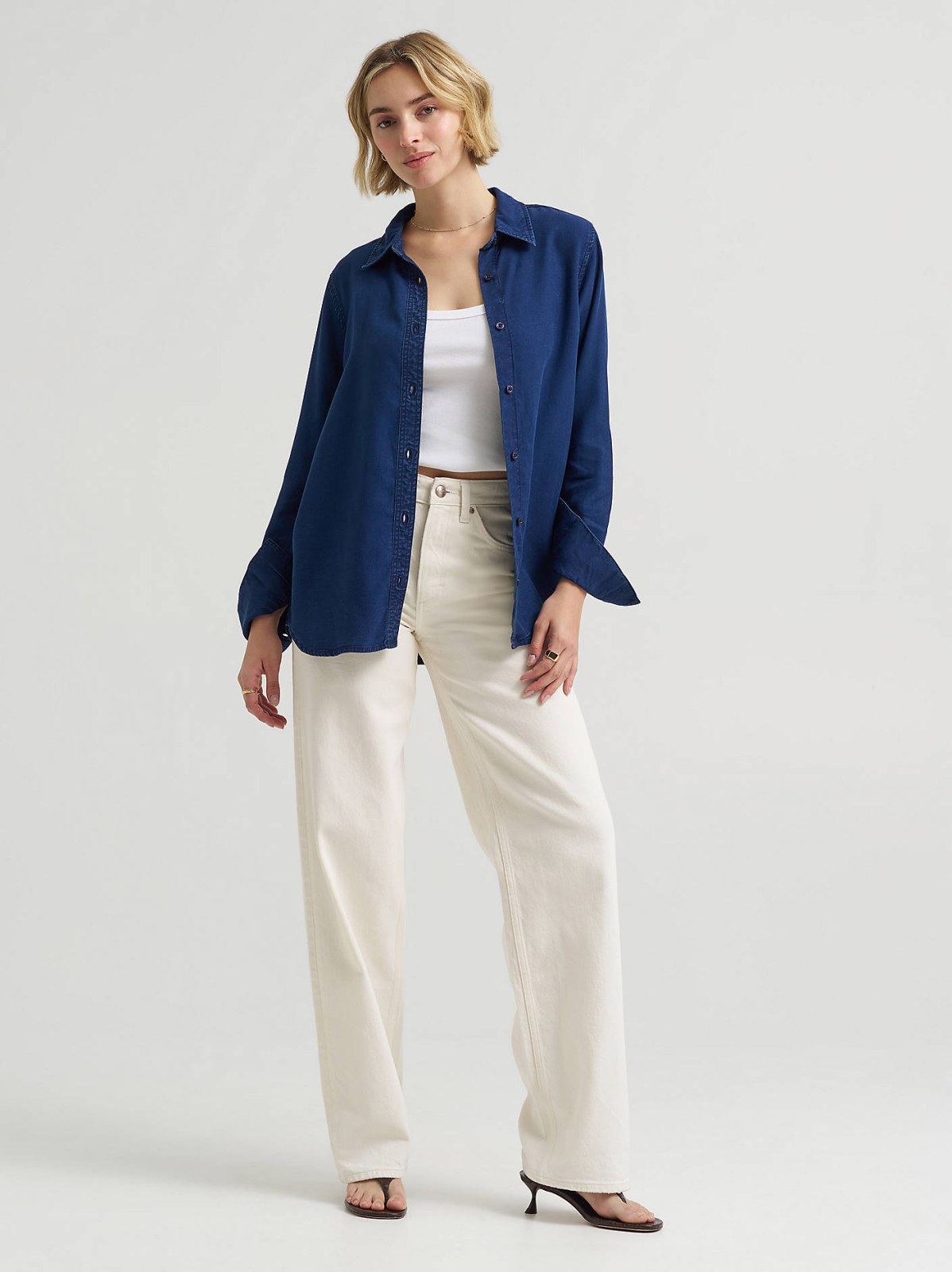 Women's Classic Pocketless Button Down Shirt - view 3