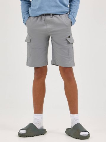 Boy's Rib Stretch Pull On Cargo Short — alternate view