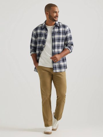 Men's Extreme Motion Flat Front Khaki Pant
