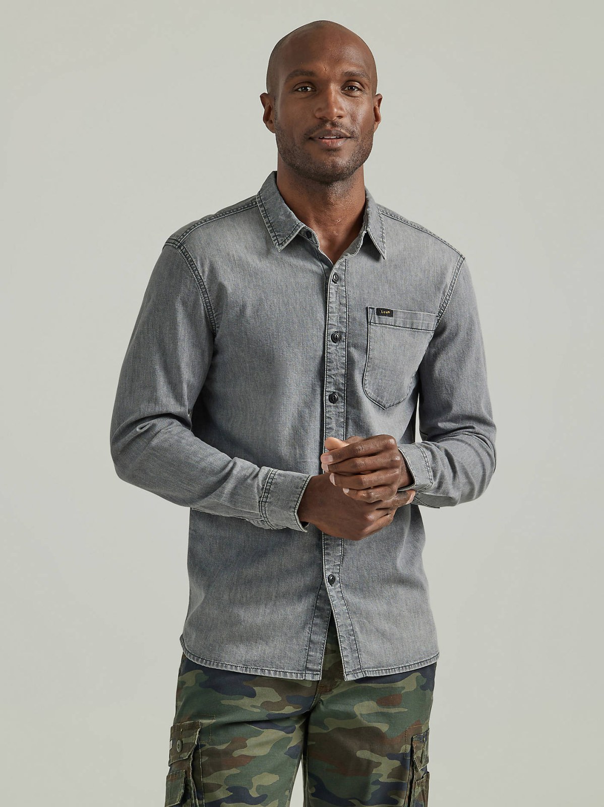 Men's Extreme Motion All Purpose Denim Button Down Shirt - view 2