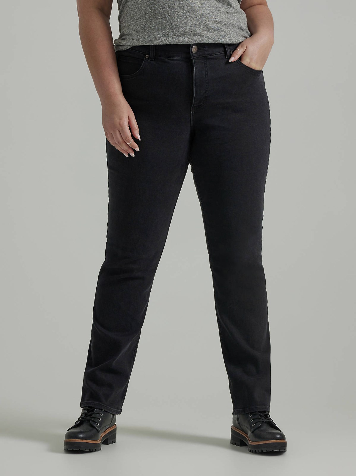 Women's Ultra Lux Comfort with Flex Motion Straight Jean (Plus) - view 2
