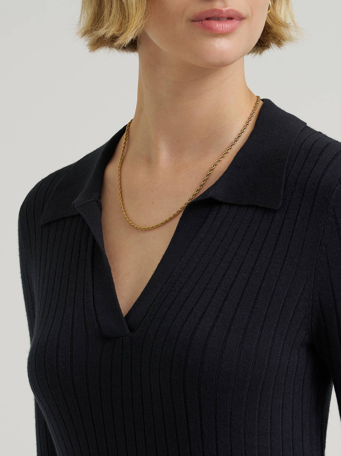 Women's Plaited Polo Sweater - view 4