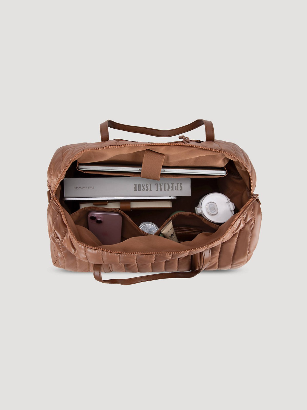 Women's Quilted Puffer Duffle Bag - view 4