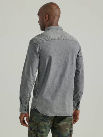 Men's Extreme Motion All Purpose Denim Button Down Shirt