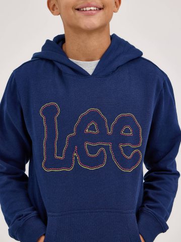 Boy's Popover Fleece Logo Hoodie