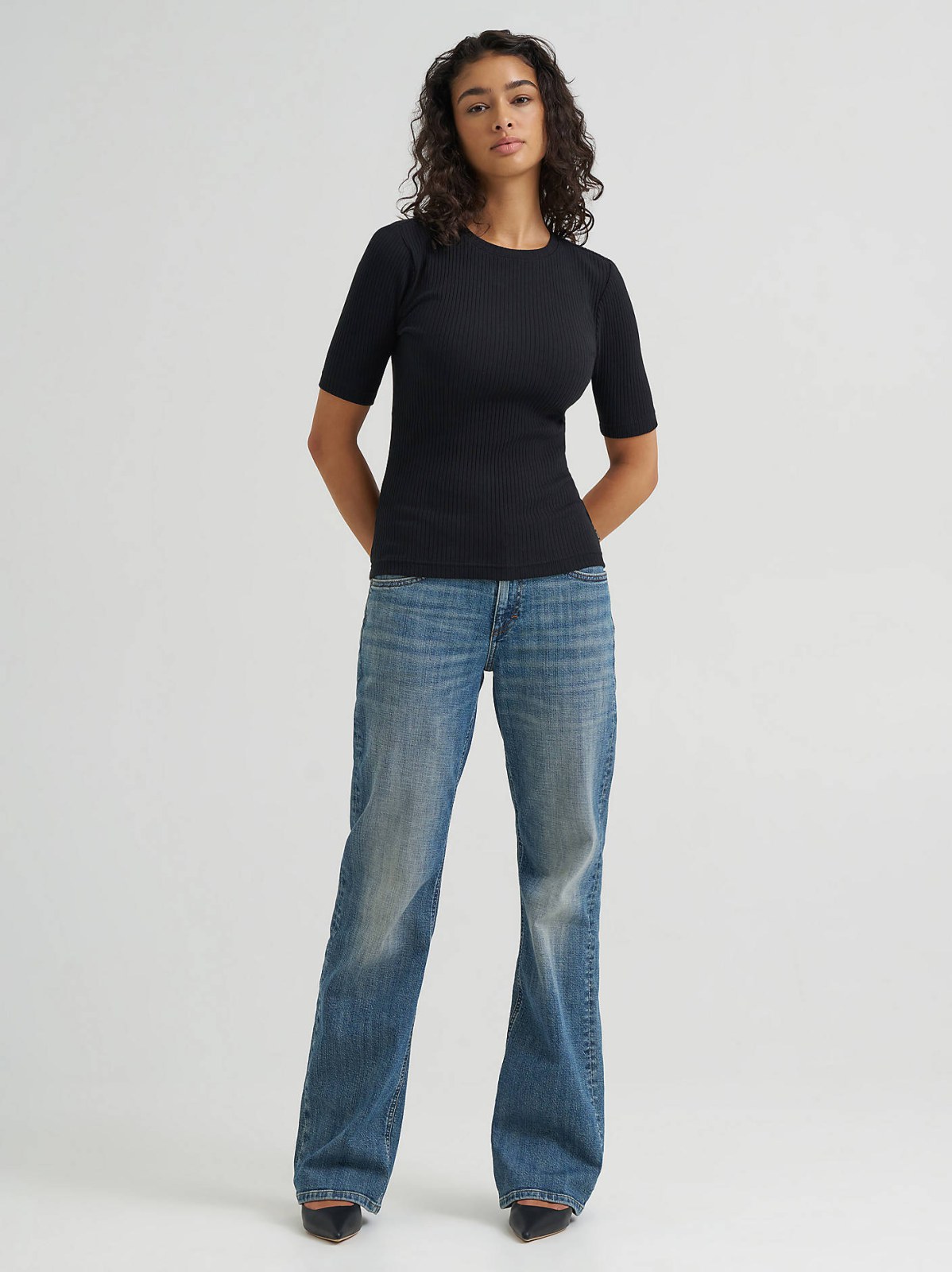 Women's Fitted Rib Knit Tee - view 5