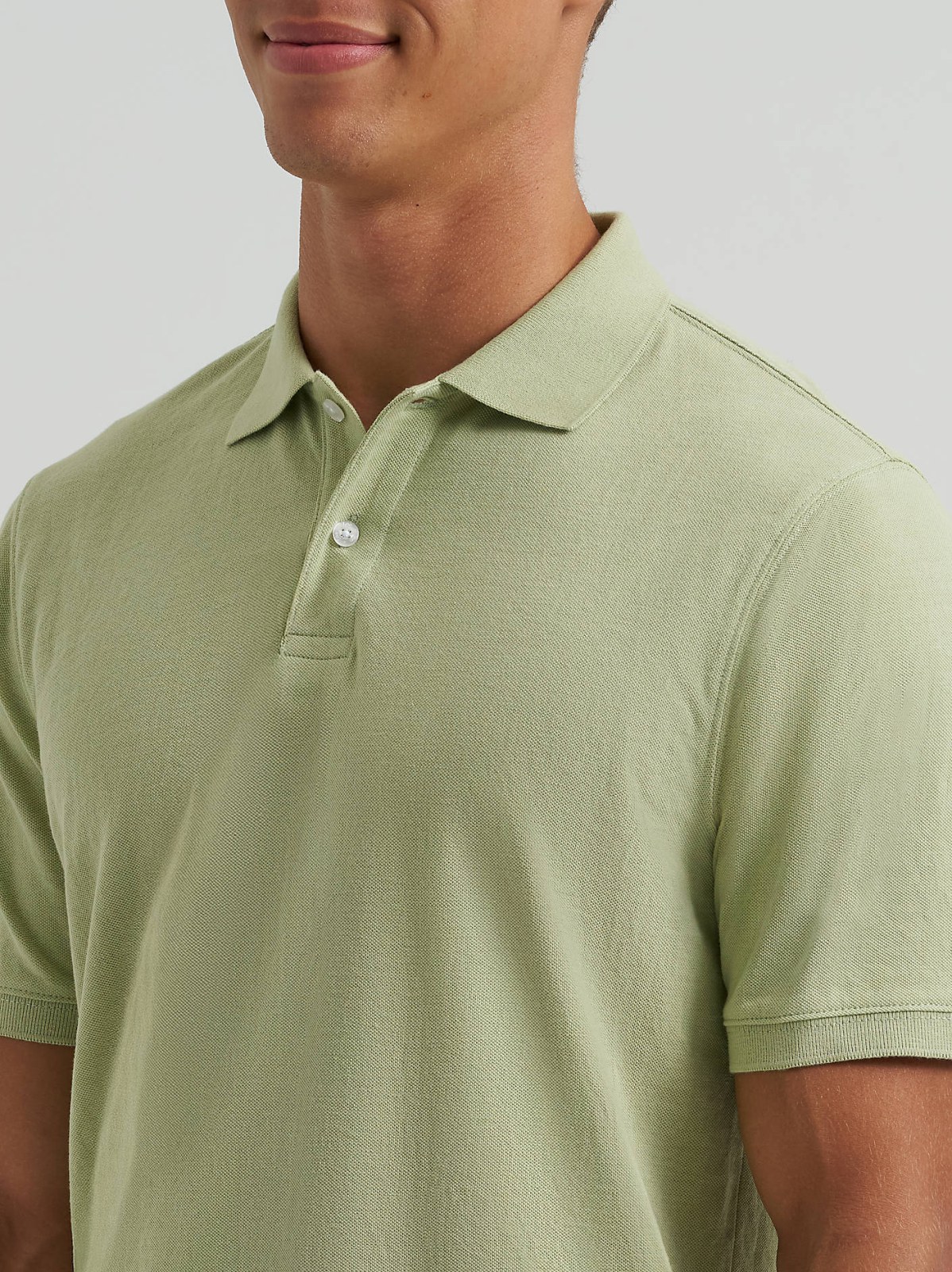 Men's Solid Mini Pique Polo Shirt - view 3