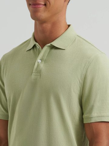 Men's Solid Mini Pique Polo Shirt