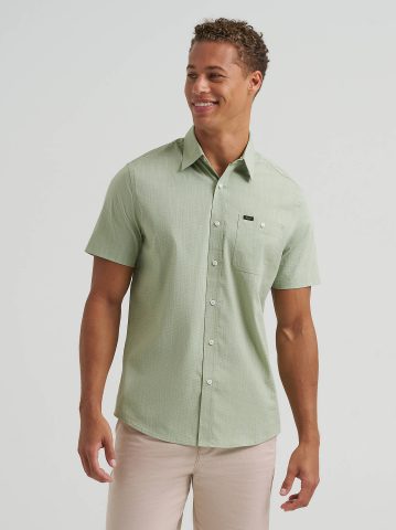 Men's One Pocket Slub Chambray Button Down Shirt Men's One Pocket Slub Chambray Button Down Shirt