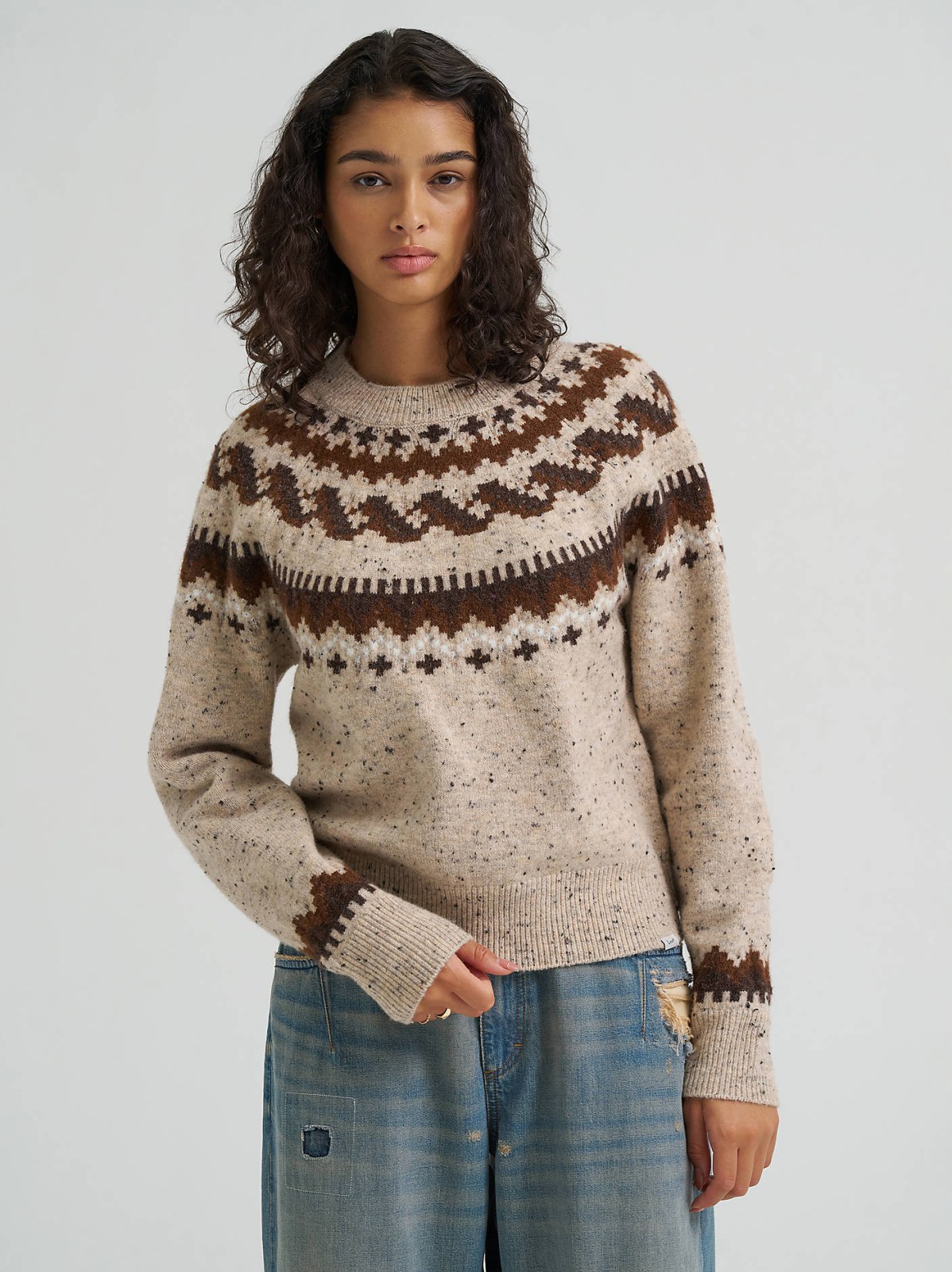 Women's Wool Blend Fair Isle Sweater - view 2