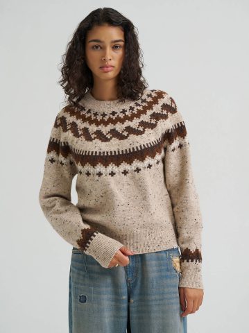 Women's Wool Blend Fair Isle Sweater — alternate view