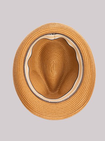 Laced Leather Band Straw Fedora