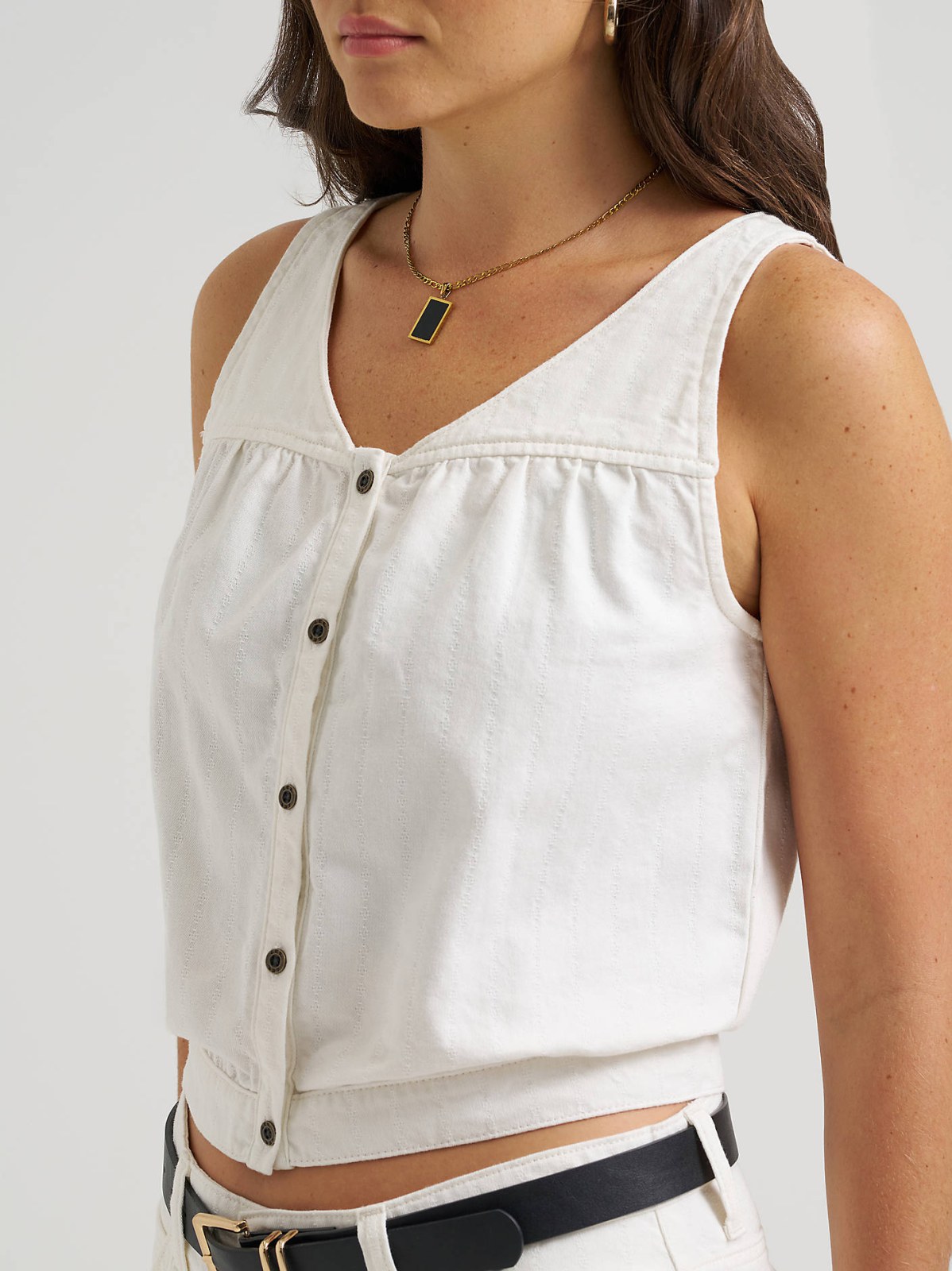 Women's V-Neck Stripe Tank Top - view 3