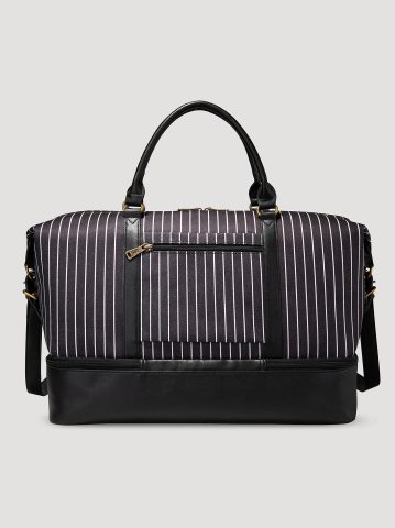 Women's Striped Denim Duffle Bag — alternate view