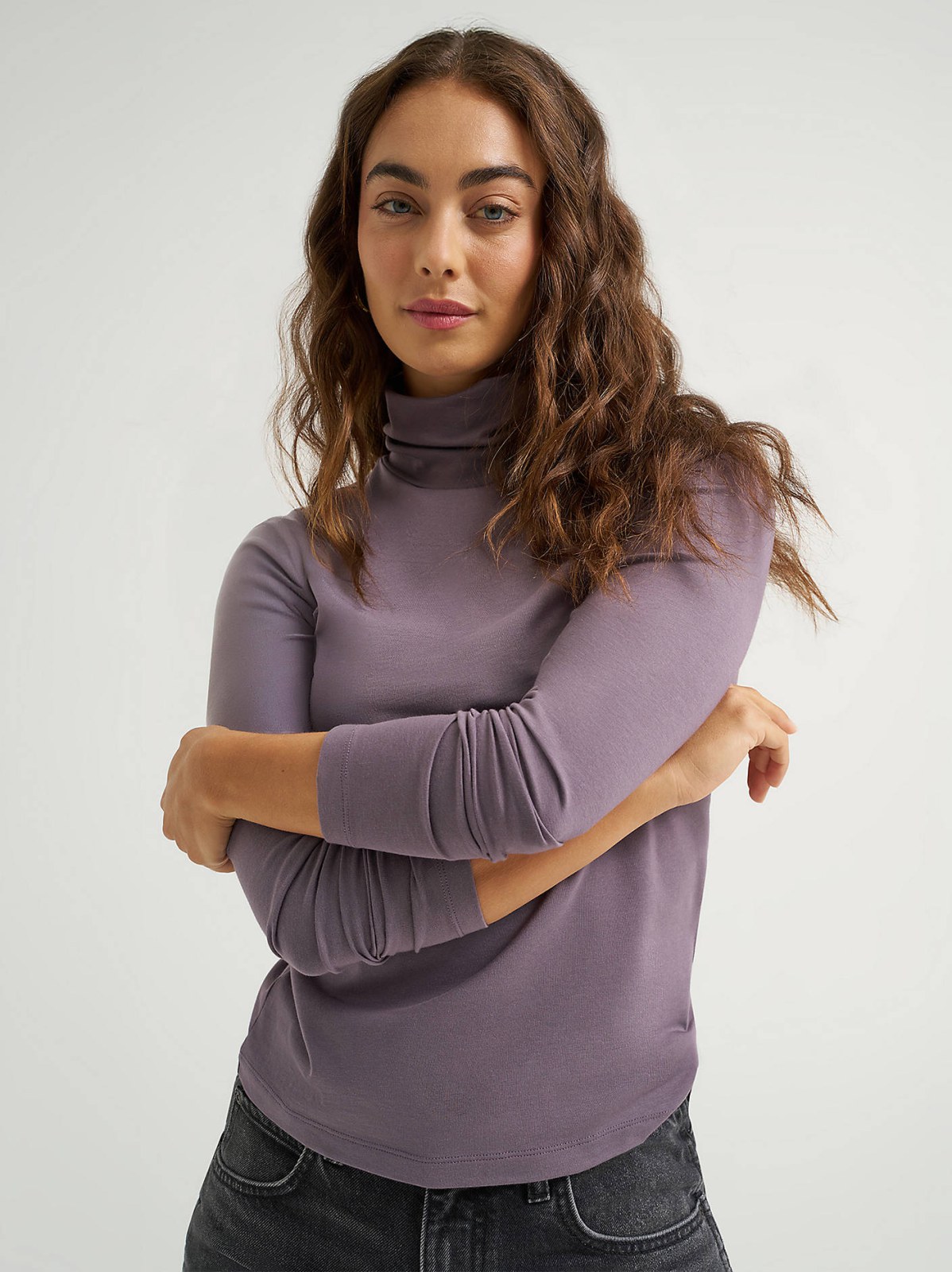 Women's Fitted Turtleneck Top - view 6