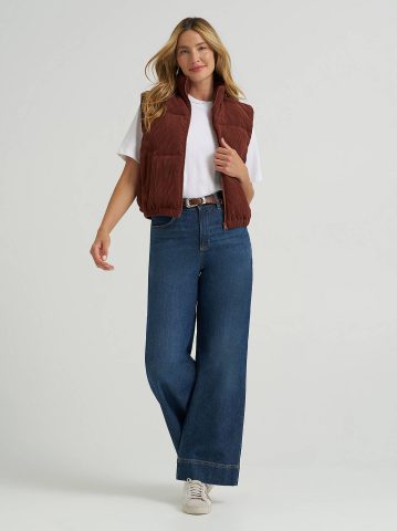 Women's Corduroy Puffer Vest