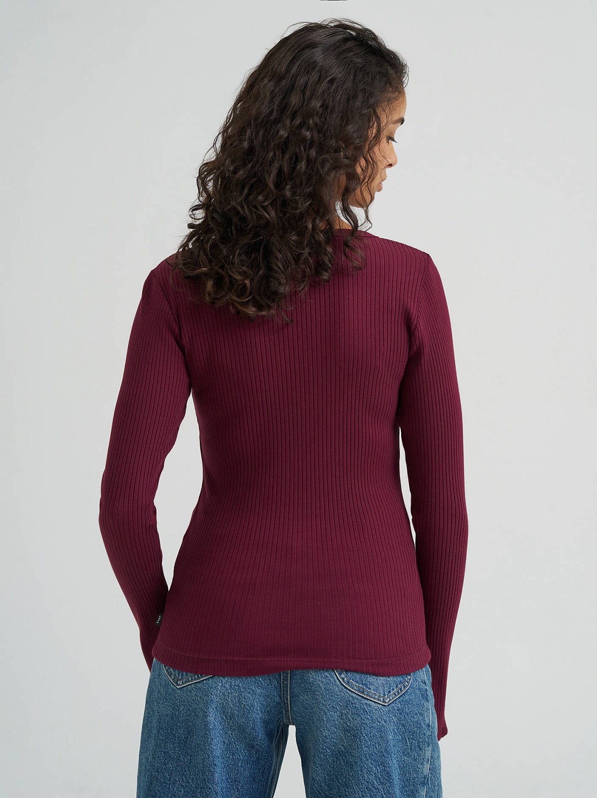 Women's Slit Sleeve Rib Knit Tee - view 2