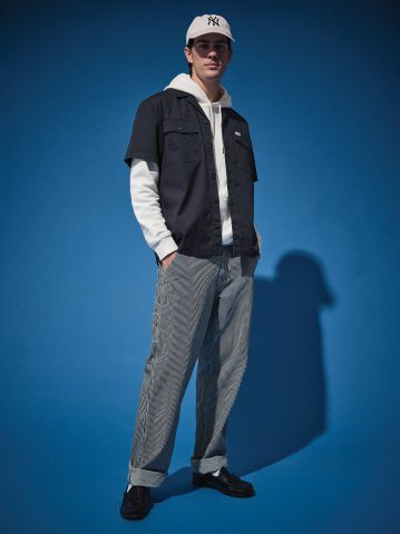 Men's Legendary Railroad Stripe Loose Carpenter Jean Men's Legendary Railroad Stripe Loose Carpenter Jean