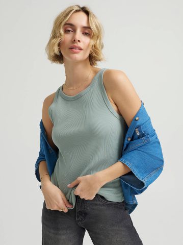 Women's Solid Ribbed Tank Top
