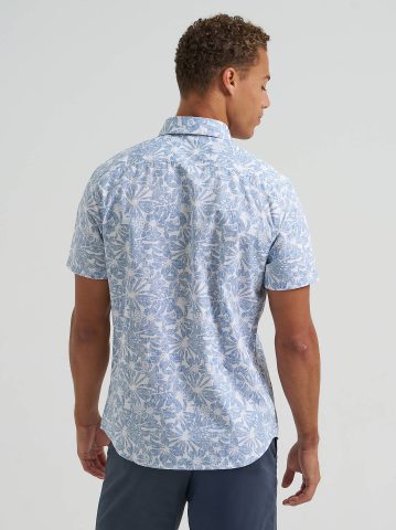 Men's Textured Floral Button Down Shirt