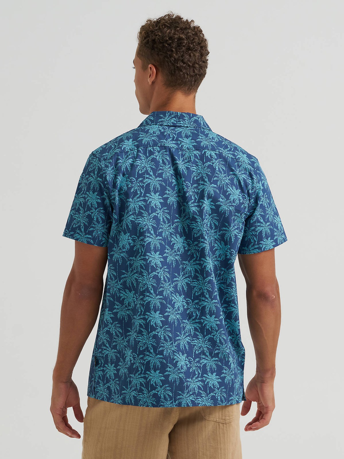 Men's Palm Print Camp Shirt - view 2