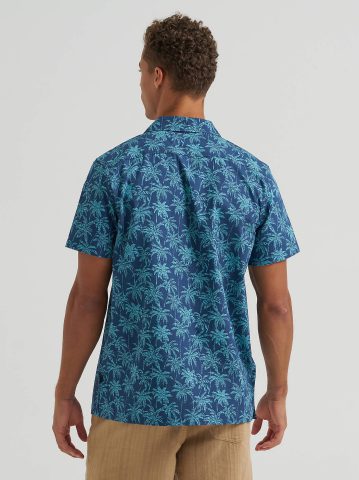 Men's Palm Print Camp Shirt — alternate view