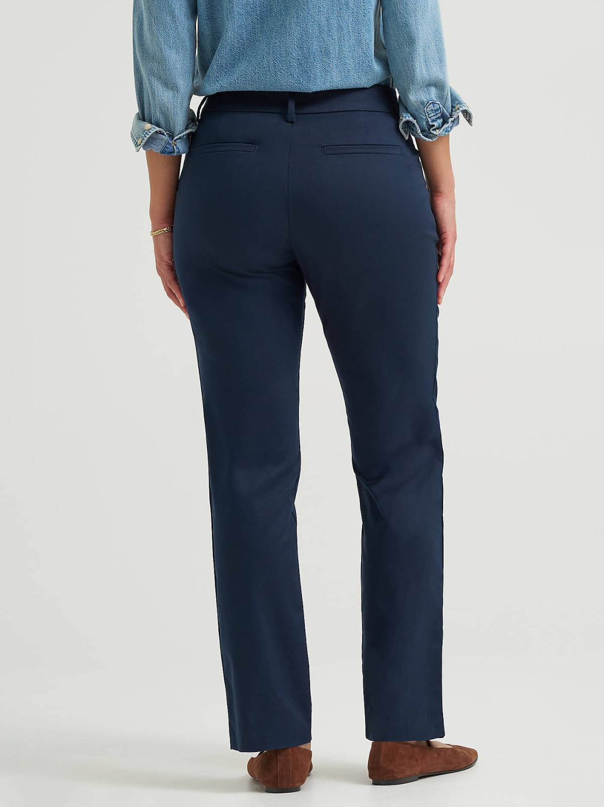 Women's Wrinkle Free Relaxed Fit Straight Leg Pant - view 3