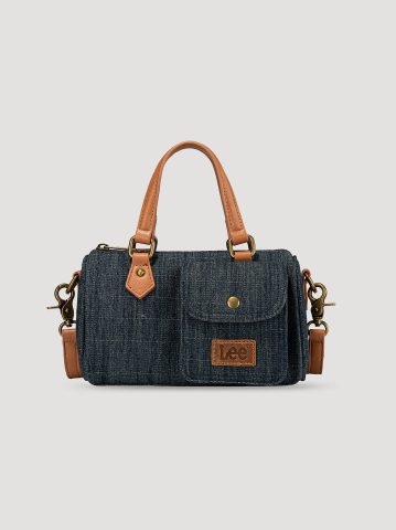 Women's Denim Barrel Bag
