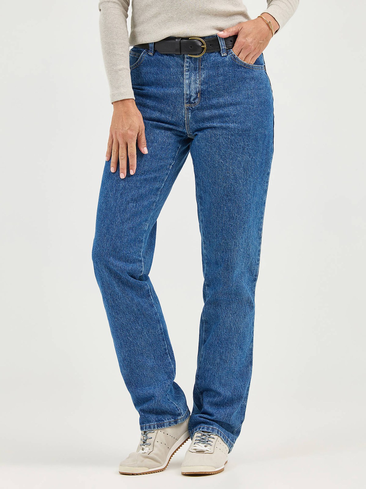 Women’s 100% Cotton Relaxed Fit Straight Leg Jean - view 2