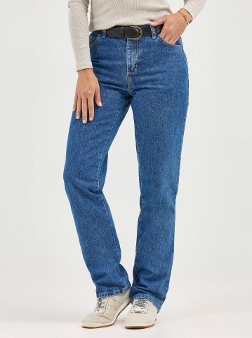 Women’s 100% Cotton Relaxed Fit Straight Leg Jean — alternate view