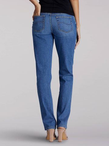 Women’s Stretch Relaxed Fit Straight Leg Jean (Petite) — alternate view