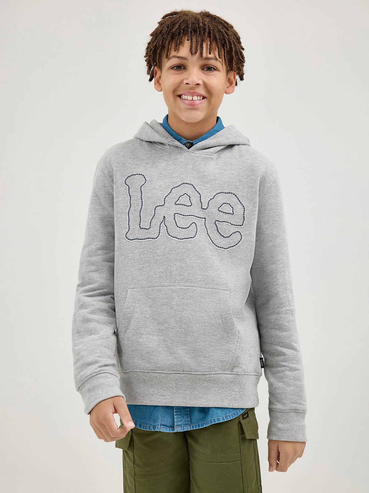 Boy's Popover Fleece Logo Hoodie