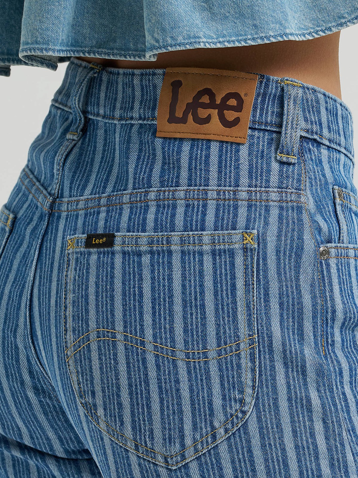 Women's Stripe Denim Short - view 6