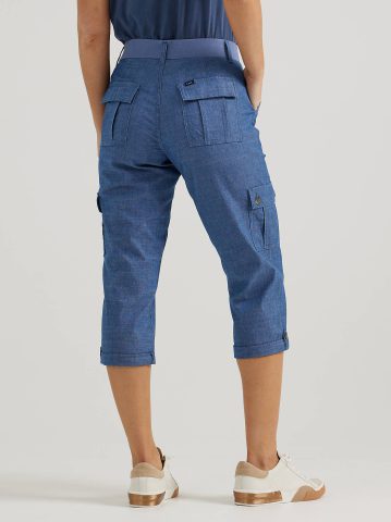 Women's Ultra Lux Comfort with Flex-to-Go Relaxed Fit Cargo Capri