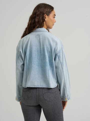 Women's Oversized Double Pocket Utility Overshirt