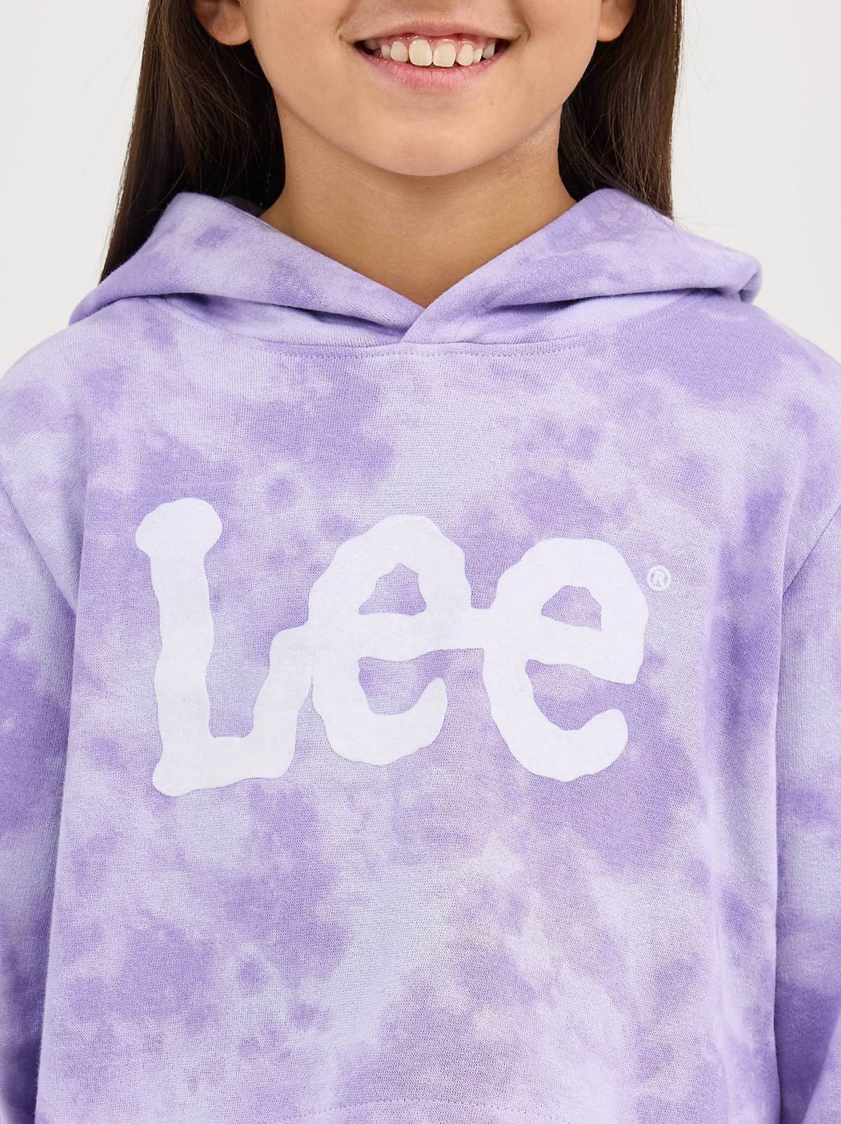 Girl's Tie Dye Crop Logo Hoodie - view 3